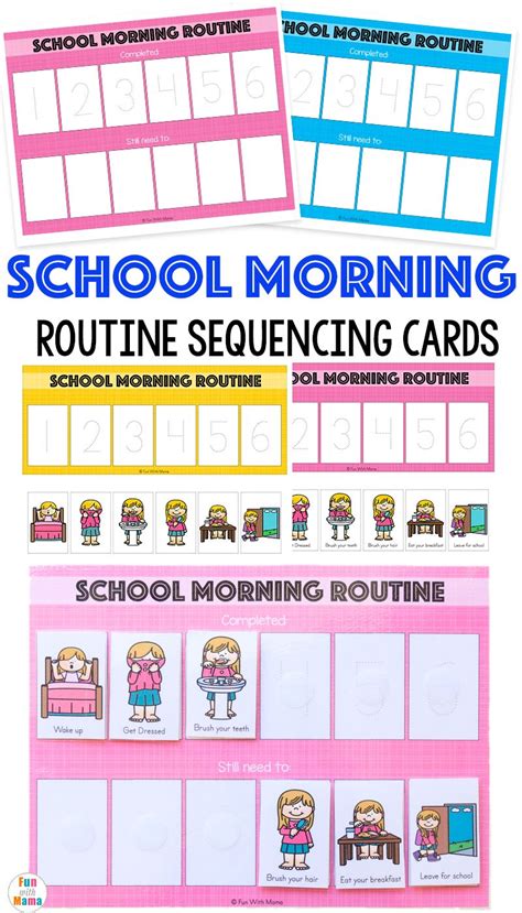 Kids Schedule Morning Routine For School School Morning Routine Kids