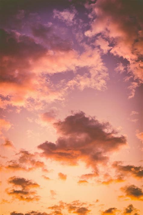 Sky Photo Of Cumulus Clouds During Golden Hour Cloud Image Free Stock