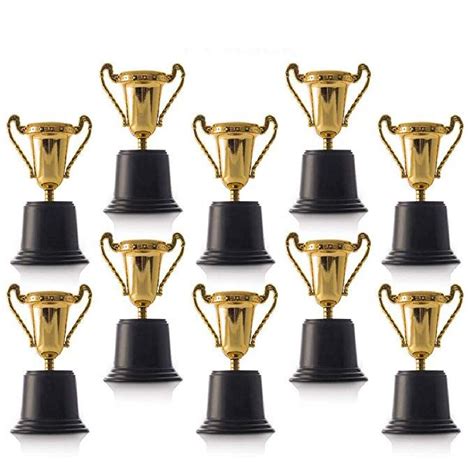Kidsco Plastic Trophies 12 Pack 5 Inch Cup Golden Trophies For