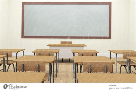 Empty School Classroom Interior 3d Illustration A Royalty Free Stock