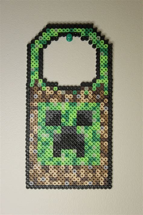 Advanced our pattern instructions are easy to read and follow. Perler beads Minecraft doorknob hanger … | Perler bead ...