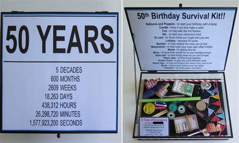 We celebrated our 48th anniversary this past june, but decided not to stay home. Woman gifts her friend a 'survival kit' for her 50th ...