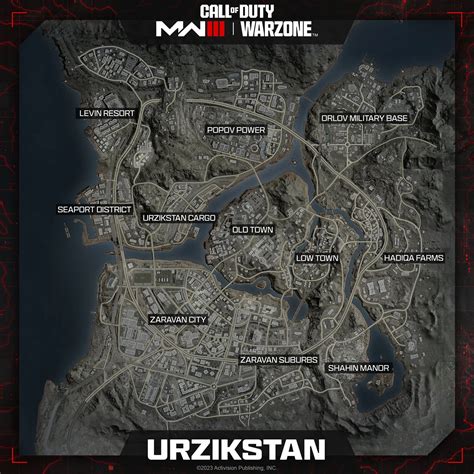 New Modern Warfare 3 Warzone Map Urzikstan Revealed Pois Locations