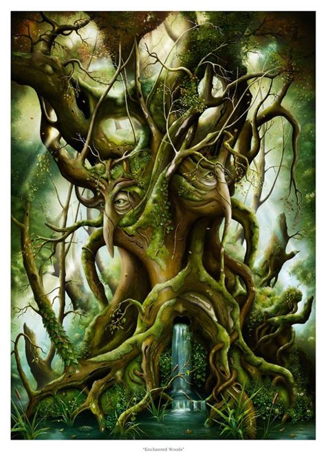 Art Print Enchanted Woods Magic Tree A3 117x165
