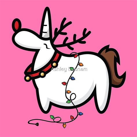 unicorn reindeer by ashley loonam redbubble