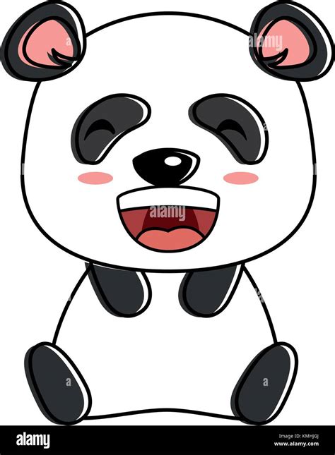 cute panda emoji kawaii diseño ilustración vectorial imagen vector de stock alamy
