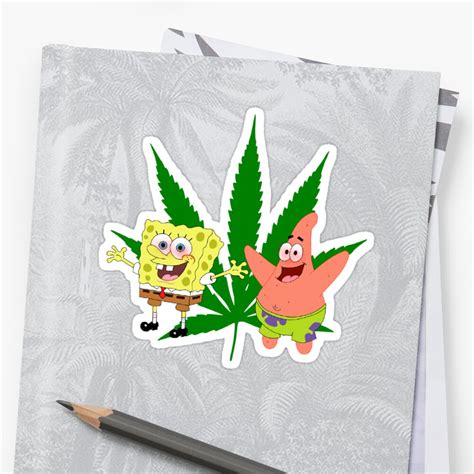 Spongebob High Stickers By Lindsb330 Redbubble