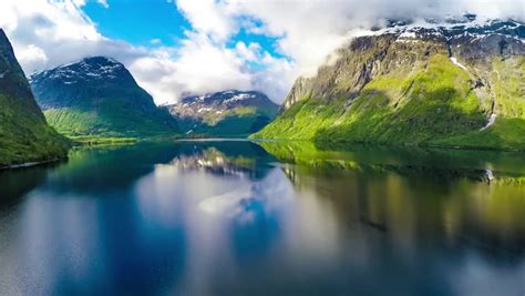 Aerial Footage Beautiful Nature Norway Stock Footage Video 100