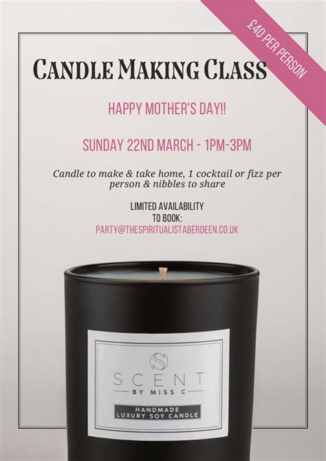 Mothers Day Candle Making Class The Spiritualist Aberdeen