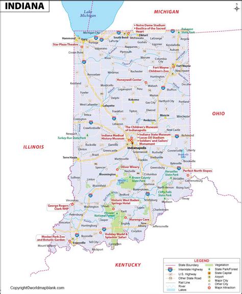 Map Of Indiana With Cities And Counties World Map