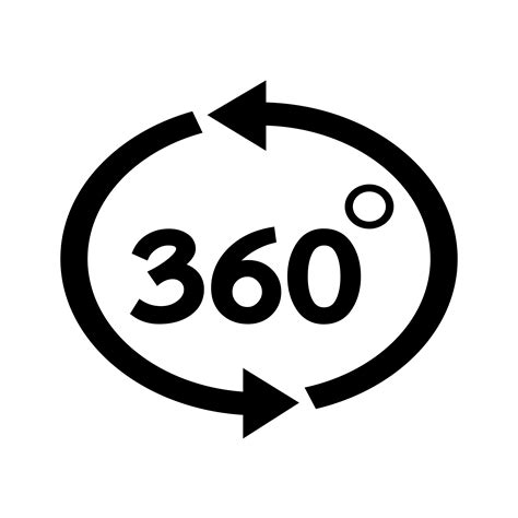 360 Degree Icon 573627 Vector Art At Vecteezy