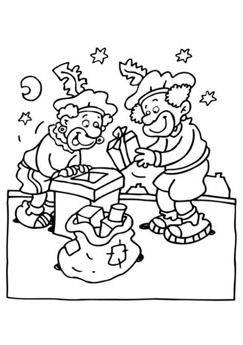 Sinterklaas Op Het Dak Kleurplaten Animaatjes.nl