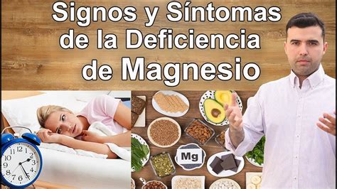 Signos y Sintomas de la Deficiencia de Magnesio Secretos en Nutrición