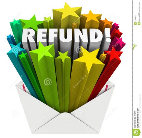 Refund Word Envelope Money Tax Return Mail Stock Illustration ...