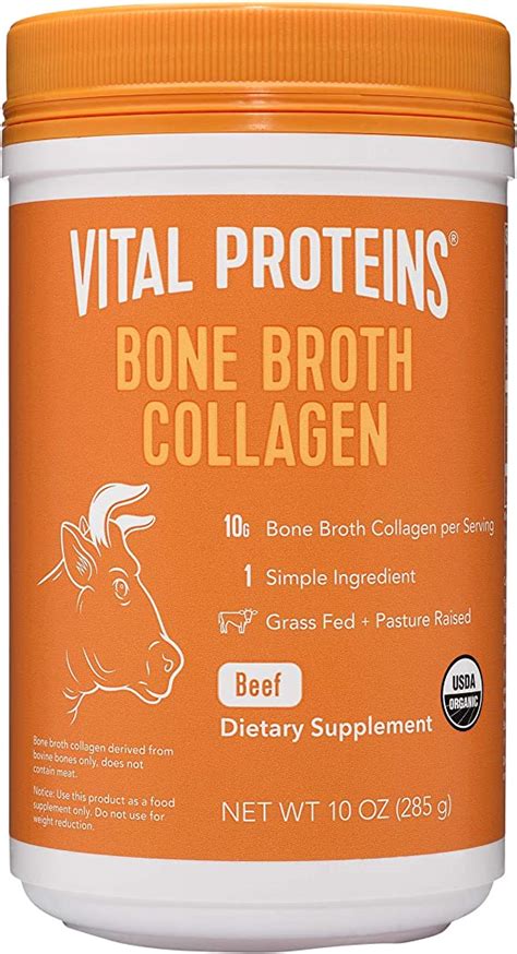 Amazon Com Vital Proteins Organic Grass Fed Beef Bone Broth Collagen
