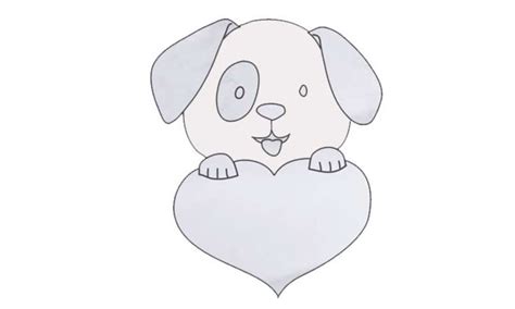 Dogs and puppies are immensely popular in comic strips and animation. How to draw a Cute Puppy Love Heart - My How To Draw