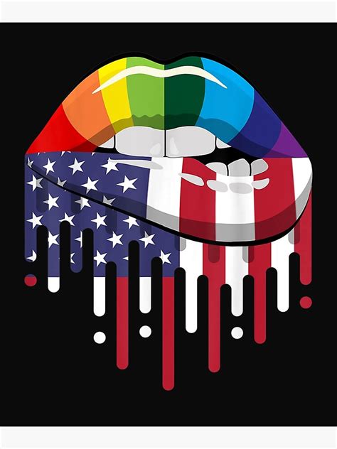 lámina artística lgbt flag lip transgender lesbian gay bisexual usa flag lgbtqia mes del