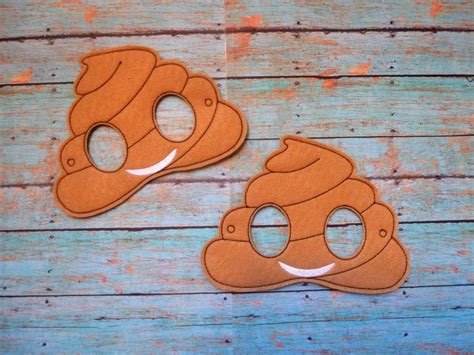 Emoji Masks Party Emoticons Happy Laughing In Love Poop Etsy