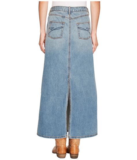 Stetson Long Denim Skirt W Back Slit Blue Zappos Com Free Shipping Both Ways