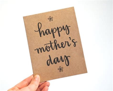 Happy Mothers Day Card Printable Modern Calligraphy Digital Pdf File Print At Home