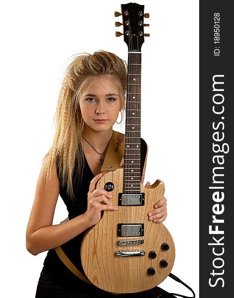 100 Rock Girl Playing Electric Guitar Free Stock Photos Stockfreeimages