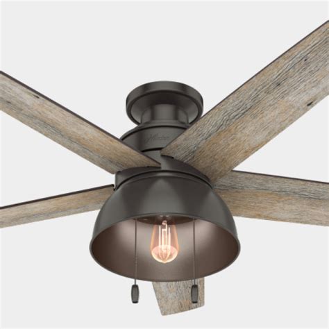 Hunter Cedar Key 44 In Indooroutdoor Matte Black Ceiling Fan With