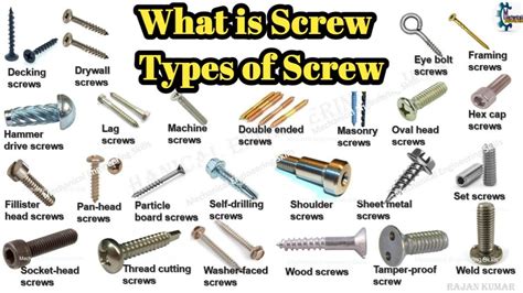 What Is Screw Types Of Screw