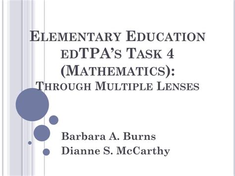 Ppt Elementary Education Edtpas Task 4 Mathematics Through