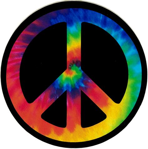 Peace Sign Tie Dye Small Bumper Sticker Decal Peace Resource Project