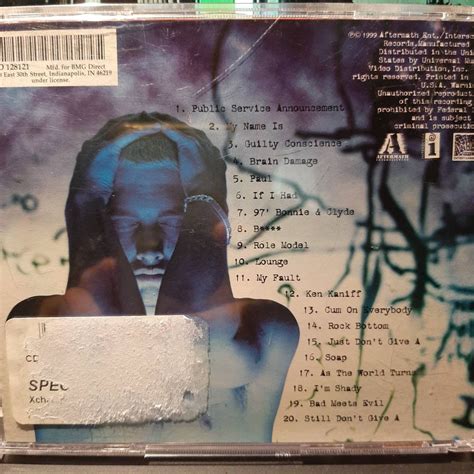 Eminem The Slim Shady Lp Vintage 1999 Cd Album Hip Hop Rap Etsy