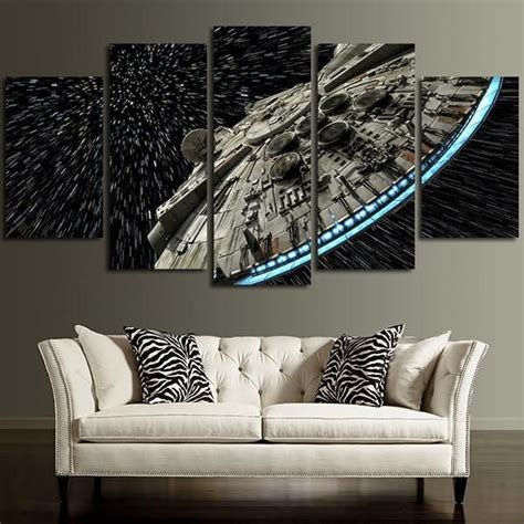 Millennium Falcon Star Wars Canvas Panel Wall Art