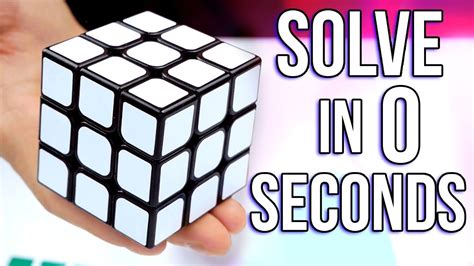 How To Solve It In 0 Seconds Rubiks Cube Trick Youtube