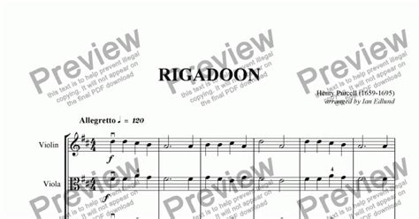 Rigadoon Download Sheet Music Pdf File