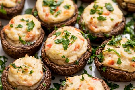 Easy Crab Stuffed Mushrooms Recipe Deporecipe Co