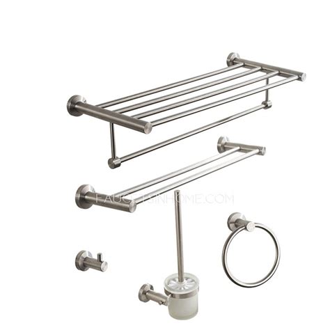 Get free shipping on qualified brushed nickel bathroom accessories or buy online pick up in store today in the bath department. Modern Brushed Nickel Stainless Steel 5-piece Bathroom ...