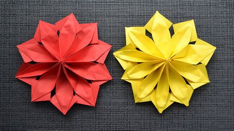 Amazing Paper Flower Origami Tutorial Diy By Colormania Youtube