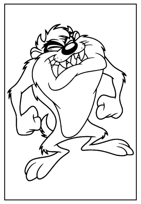 Desenhos Do Taz Mania Para Colorir Bora Colorir