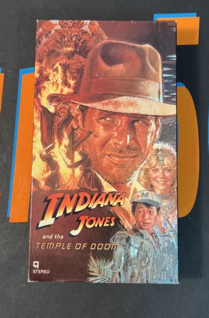 INDIANA JONES AND The Temple Of Doom VHS Paramount Home Video Black