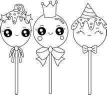 cute lollipops in 2020 | Cute coloring pages, Candy coloring pages