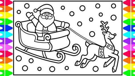To print this coloring page out onto an a4/letter size page, click on the printer icon. How to Draw Santa's Sleigh Step by Step for Kids 🎅 ️Santa ...