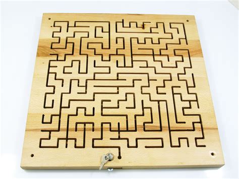 Escape Room Square Maze Wooden Maze Wood Labyrinth Wood Maze Etsy