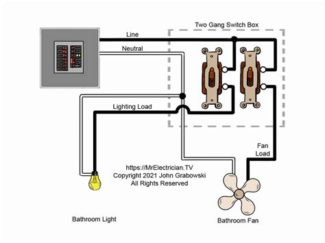 How To Wire A Double Switch For Fan And Light In Bathroom Vanity