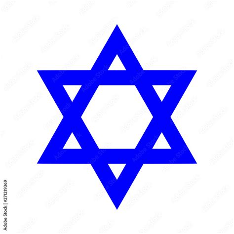 High Quality Vector Illustration Of Blue Jewish Star Of David Isolated