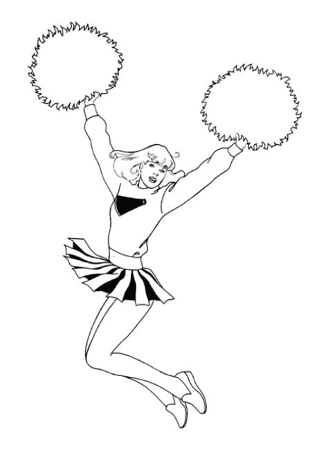 Cheerleader Coloring Pages Books 100 FREE And Printable