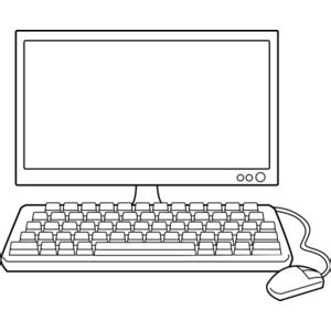 Black And White Computer Clip Art Library