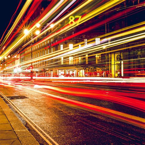 London City Car Lights Night Bokeh Red Ipad Air Wallpapers Free Download