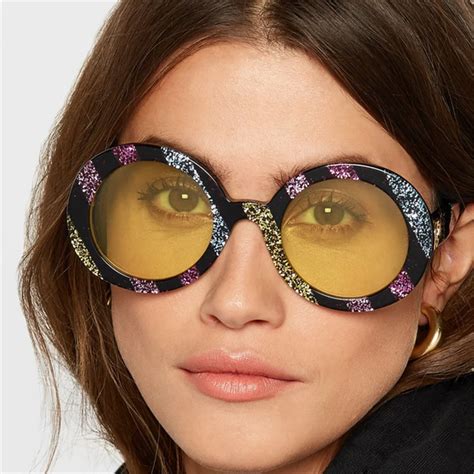 Round Sunglasses For Women Vintage Fashion Oversized Sun Glasses Brand