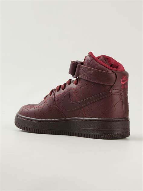 Nike Leather Air Force 1 Sneakers In Red Lyst