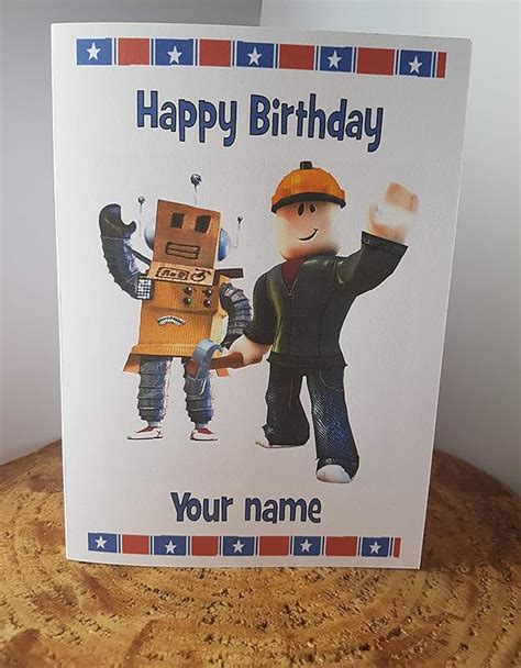 Roblox Happy Birthday Card Amazon Co Uk Handmade Products