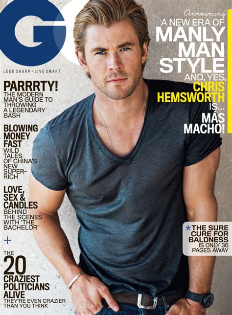 Chris Hemsworth Covers Gq January 2015 Issue Sports Manly Clothes